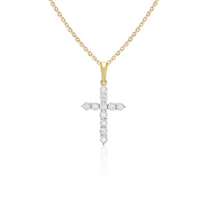 Pandantiv Cruce Aur 18k Diamante BLANCO'S