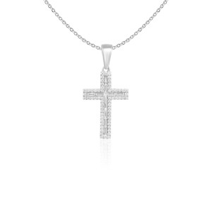 Pandantiv Cruce Aur 18k Diamante BLANCO'S