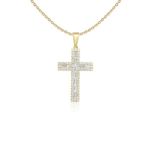 Pandantiv Cruce Aur 18k Diamante BLANCO'S