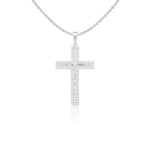 Pandantiv Cruce Aur 18k Diamante BLANCO'S