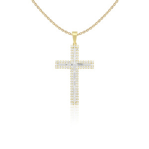 Pandantiv Cruce Aur 18k Diamante BLANCO'S