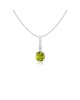 Pandantiv cu Lant Aur 18k Diamante, Peridot DERUVO