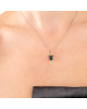 Pandantiv cu Lant Aur 18k Diamante, London Blue Topaz DERUVO