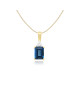 Pandantiv cu Lant Aur 18k Diamante, London Blue Topaz DERUVO