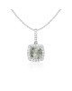 Pandantiv cu Lant Aur 18k Diamante, Ametist Verde DERUVO Pandantiv cu Lant Aur 18k Diamante, Ametist Verde DERUVO