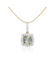 Pandantiv cu Lant Aur 18k Diamante, Ametist Verde DERUVO Pandantiv cu Lant Aur 18k Diamante, Ametist Verde DERUVO