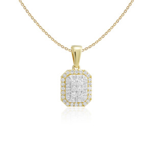 Pandantiv cu Lant Aur 18k Diamante BLANCO'S
