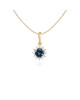 Pandantiv Aur 18k Diamante, London Blue Topaz DERUVO