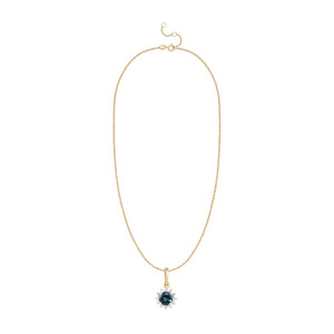 Pandantiv Aur 18k Diamante, London Blue Topaz DERUVO