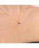 Pandantiv Aur 18k Diamante, London Blue Topaz DERUVO