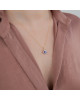 Pandantiv cu Lant Aur 18k Diamante, Tanzanit DERUVO