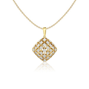 Pandantiv cu Lant Aur 18k Diamante BLANCO'S