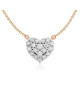 Pandantiv Inima cu Lant Aur 18k Diamante BLANCO'S