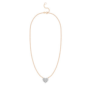 Pandantiv Inima cu Lant Aur 18k Diamante BLANCO'S