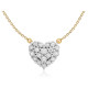 Pandantiv Inima cu Lant Aur 18k Diamante BLANCO'S