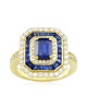 Inel Aur 18k Diamante, Safire DERUVO