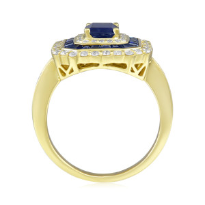 Inel Aur 18k Diamante, Safire DERUVO