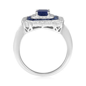 Inel Aur 18k Diamante, Safire DERUVO