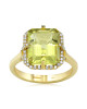 Inel Aur 18k Diamante,Lemon Quartz DERUVO Inel Aur 18k Diamante,Lemon Quartz DERUVO