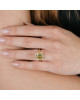 Inel Aur 18k Diamante,Lemon Quartz DERUVO Inel Aur 18k Diamante,Lemon Quartz DERUVO