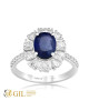 Inel Aur 18k Diamante, Safir DERUVO