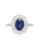 Inel Aur 18k Diamante, Safir DERUVO