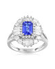 Inel Aur 18k Diamante,Tanzanit DERUVO