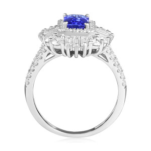 Inel Aur 18k Diamante,Tanzanit DERUVO