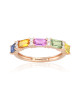 Inel Aur 18k Diamante, Safire Multicolore DERUVO