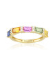 Inel Aur 18k Diamante, Safire Multicolore DERUVO