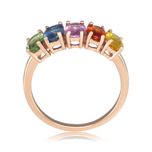 Inel Aur 18k Safire Multicolore DERUVO