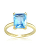 Inel Aur 18k Topaz Albastru, DERUVO