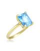 Inel Aur 18k Topaz Albastru, DERUVO