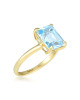 Inel Aur 18k Sky Blue Topaz , DERUVO