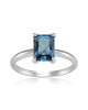 Inel Aur 18k London Blue Topaz, DERUVO