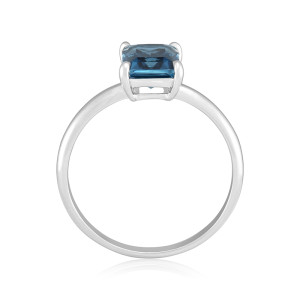 Inel Aur 18k London Blue Topaz, DERUVO