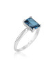 Inel Aur 18k London Blue Topaz, DERUVO