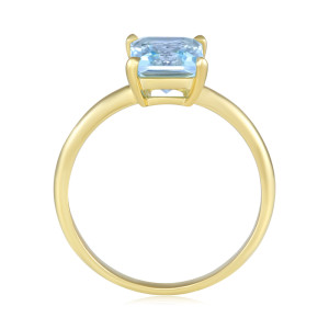 Inel Aur 18k Sky Blue Topaz , DERUVO