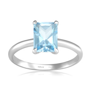 Inel Aur 18k Sky Blue Topaz , DERUVO