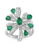Inel Aur 18k Diamante,Smaralde DERUVO Inel Aur 18k Diamante,Smaralde DERUVO