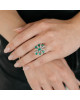 Inel Aur 18k Diamante,Smaralde DERUVO Inel Aur 18k Diamante,Smaralde DERUVO