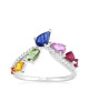 Inel Aur 18k Diamante,  Safire Multicolore, Rubine DERUVO