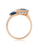 Inel Aur 18k Diamante, Topaz Albastru, London Blue Topaz DERUVO Inel Aur 18k Diamante, Topaz Albastru, London Blue Topaz DERUVO