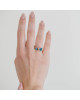 Inel Aur 18k Diamante, Topaz Albastru, London Blue Topaz DERUVO Inel Aur 18k Diamante, Topaz Albastru, London Blue Topaz DERUVO