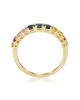 Inel Semi Eternity Aur 18k  Safire Multicolore, Rubire DERUVO