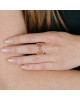 Inel Aur 18k Diamante, Safir Roz DERUVO Inel Aur 18k Diamante, Safir Roz DERUVO