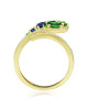 Inel Aur 18k Diamante, Safire, Granate Verzi DERUVO Inel Aur 18k Diamante, Safire, Granate Verzi DERUVO