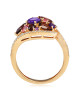 Inel Aur 18k Diamante, Ametist,Granat,Turmalina Roz DERUVO