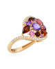 Inel Aur 18k Diamante, Ametist,Granat,Turmalina Roz DERUVO