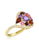 Inel Aur 18k Diamante, Ametist,Granat,Turmalina Roz DERUVO